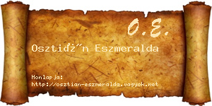 Osztián Eszmeralda névjegykártya